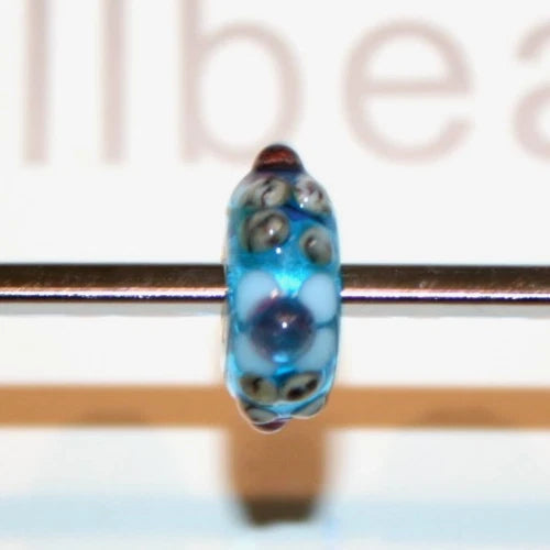 TROLLBEADS OOAK One of a Kind Unique LAA 925S Bead Turquoise White Tan Multi-New Charms