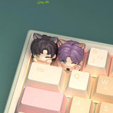 Love and Deepspace Q edition Anime Keycap Keyboard Cospaly Decorate Cartoon Gift Model