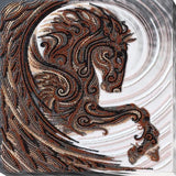 Bead embroidery kit Black Pegasus needlework kit Art canvas beadwork pattern Model