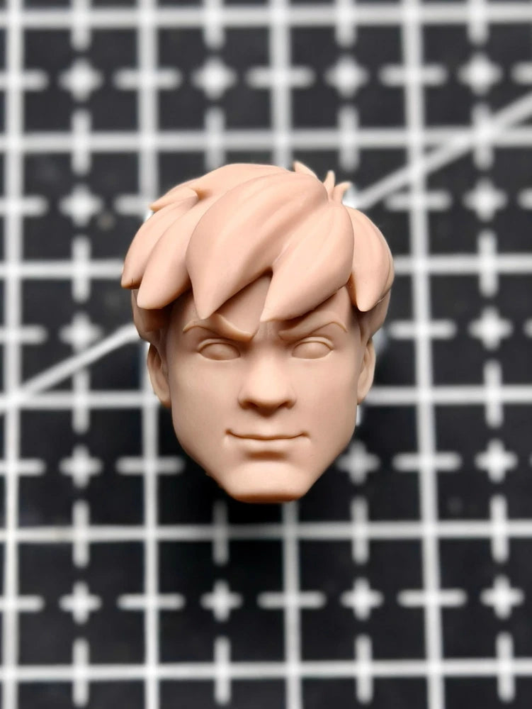1/12  1/6 Unpainted Jackie Chan Animation Head Carved Model Toys Model