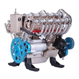 TECHING V8 Engine Building Kit 8 Cylinder Metal Machinery Assembly  Model Model