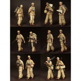 1/35 WWII German Afrika Corps Soldiers (12 Figure) Unpainted Unassembled Model