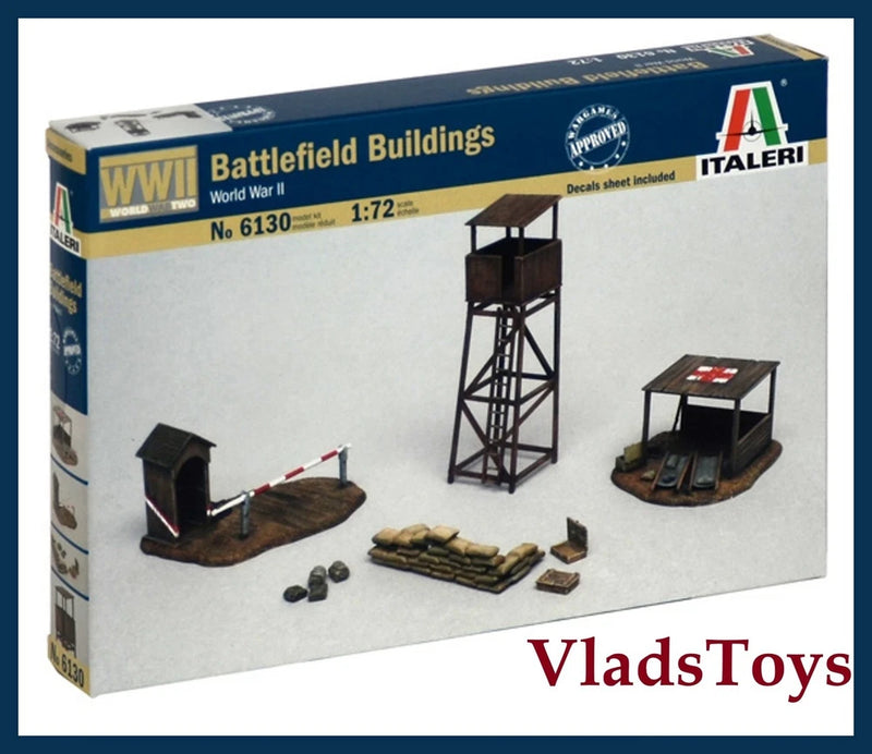 Italeri Plastic Model kit 1/72 Diorama Battlefield Buildings 6130 Model