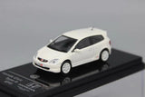 PARA 1/64 Scale Honda Civic Type R EP3 2001 White Diecast Car Model Toy Gift Model