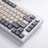 Retro Gray White PBT Keycap Set Dye Sub 125 Keys for Cherry Mechanical Keyboards Model