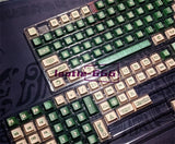Bronze Ware Theme Keycaps Dye-sub PBT 130 Keys OEM Height for Cherry MX Keyboard Model