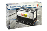 Italeri 3929 1/24 Scale Model Kit Stolt STC 20' Tecnokar Tank Container Trailer Model