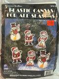 Plastic Canvas Kit NeedleCraft Ala Mode Christmas Ornaments Mrs Santa Snowman Model