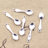 50 Pc Cooking Spoon Pendant Antique Silver Tone Kitchen Charms Jewelry Making Charms