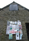 PHOTO  LYDHAM NOTICE BOARD ON OLD BUILDING  2009 Model