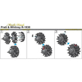 Pratt & Whitney R-1830 3D-printed Metallic Details MDR7263 Scale model kit 1:72 Model