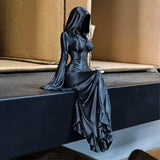 Lady Reaper Statue Desktop Ornament Gothic Female Figure Home Office Decor Gift Model