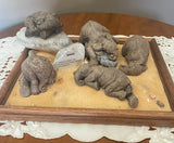 Elephant Winks Display and 5 Winks Elephants by Martha Carey The Herd (SEE DESC) Model
