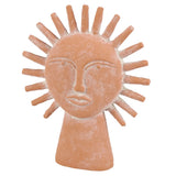 Primitives by Kathy Terracotta Look Sun Face Figurine Anthropomorphic Whimsical Model
