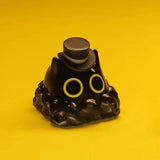 Black Cat Octopus w/ Top Hat SA 1U Resin Keycap for Mechanical Keyboard 4 Styles Model