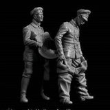 1/32 resin figures model 2 German Air Force pilots in WW I unpainted unassembled Model