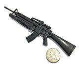 1/6 Scale M16A4 Assault Rifle US Army w/ Grenade Launcher Gun Model Figure Model