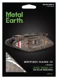 Fascinations Metal Earth WWI BRITISH MARK IV Tank 3D Laser Cut Model Kit ME1022 Model