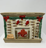 Vintage Christmas Light Up Fireplace Figurine Display Model