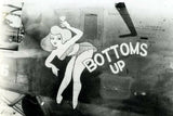 drawing on the board of the plane in pin-up style WW2 Photo Glossy 4*6 in Z010 Model