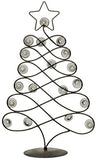 17.5" Decorative Tabletop Display Christmas Tree Card Photo Holder Rack, Black Model