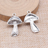 60 Pcs Tibetan Silver Mushroom Charms Pendant 29X18MM DIY Jewelry Making C15805 Charms