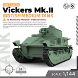 MRY-SFW SS144578 1/144 Military Model Kit British Vickers Mk.II Medium Tank Model