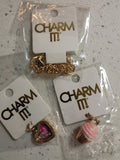 Charm It Goldtone Bracelet with Two Charms New In Package Charms