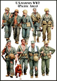 1/35 resin model WW II Pacific War US Marine 9 man Big Set Unassembled Unpainted Model