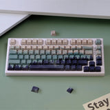 Forest Green Cherry Profile Shine Through Side Printed Dyesub PBT Keycap Set Model