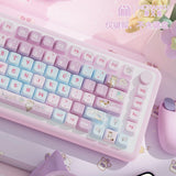 Cartoon Little Kitten Keycap 138/158 Keys PBT MDA Height For Mechanical Keyboard Model
