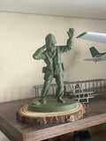 Large Green Army Man Statue Desk display art Sculpture For Home decor Or Gift Model