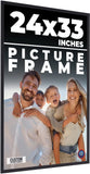 24x33 Frame Black Real Wood Picture Frame Width 0.75 inches | Interior Frame Dep Model