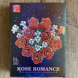 Red Rose Bouquet Building Set - DIY 648Pcs Mini Block Kits for Adults & Kids, Ar Model