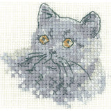Heritage counted cross stitch kit Aida "British Blue (A)", LFBB1284-A, 5x5cm, DI Model