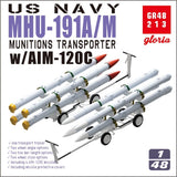 Gloria 1/48 MHU-191A/M Munitions Transporter with 4pcs AIM-120C Missiles Model Model
