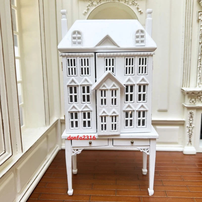 1/12 Miniature Furniture Display Cabinet Dollhouse Bookcase Decora Ornament Toys Model