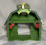 Mary's Moo Moos Cows John Deere Christmas Barn Display 1999 Enesco Model