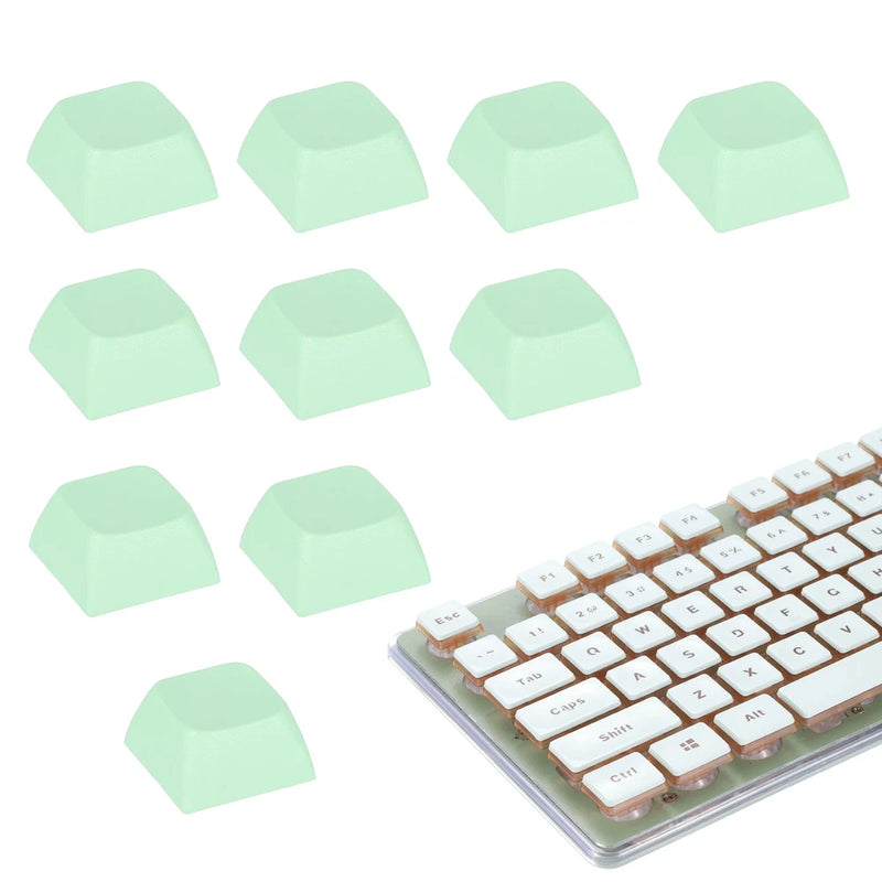 10Pcs XDA Profile Keycap Set PBT Mechanical Numeric Keypads, Light Green Model