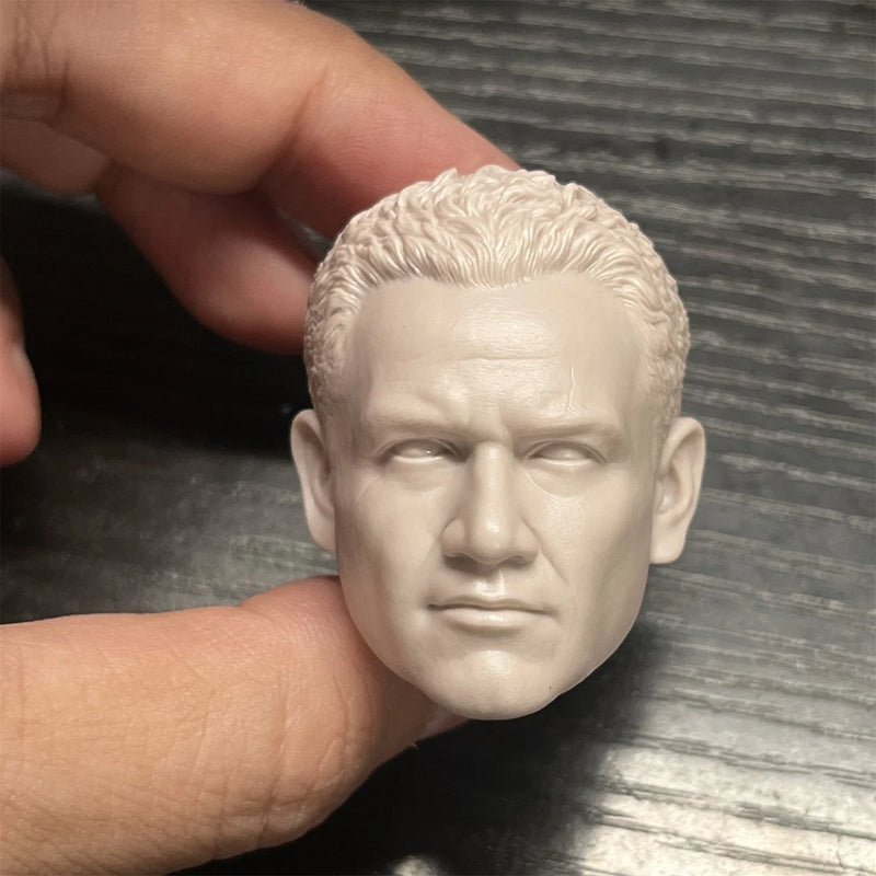 1/6 Unpainted Jango Fett Head Carving Sculpt Model Toys Fit 12'' Figure Model