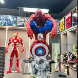 Spider-Man 50cm Squat Version Resin Model Statue Decor In Stock Model