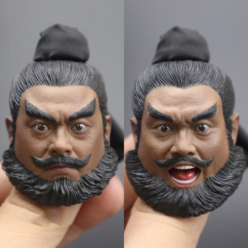 1/6 Scale Zhang Yide Three Kingdoms Head Carving Sculpt Model Toys Model
