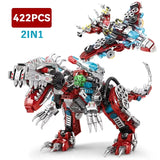 2IN1 Jurassic Mechanical Indominus Rex Dinosaur World Model Building Blocks City Model