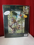 Embellished Cross Stitch Kit  Candamar Designs Amazon Rain 51320 Leopards Trees Model