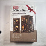 CUIWOS BOOK NOOK KIT, CLASSIC EDITION, DIY MINIATURE WOODEN PUZZLE, BROWN Model