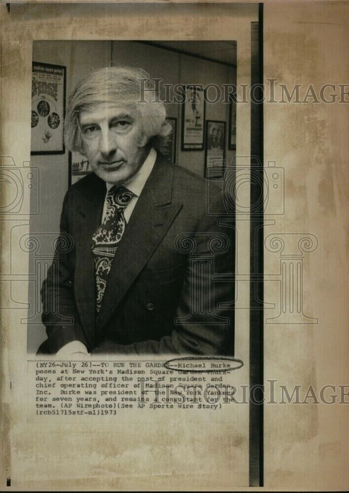 1973 Michael Burke Ny Yankees President And Chairman The Board 8x11 Photo Model