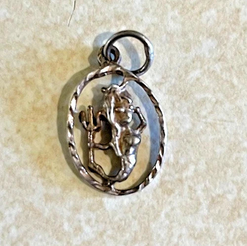 Vintage Sterling Silver Mermaid Charm 1 1/4¡± x 1¡± Charms