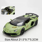 1:24 Lamborghini Aventador SVJ63 Diecast Model Car w/ Sound Light Pull-Back Toy Model