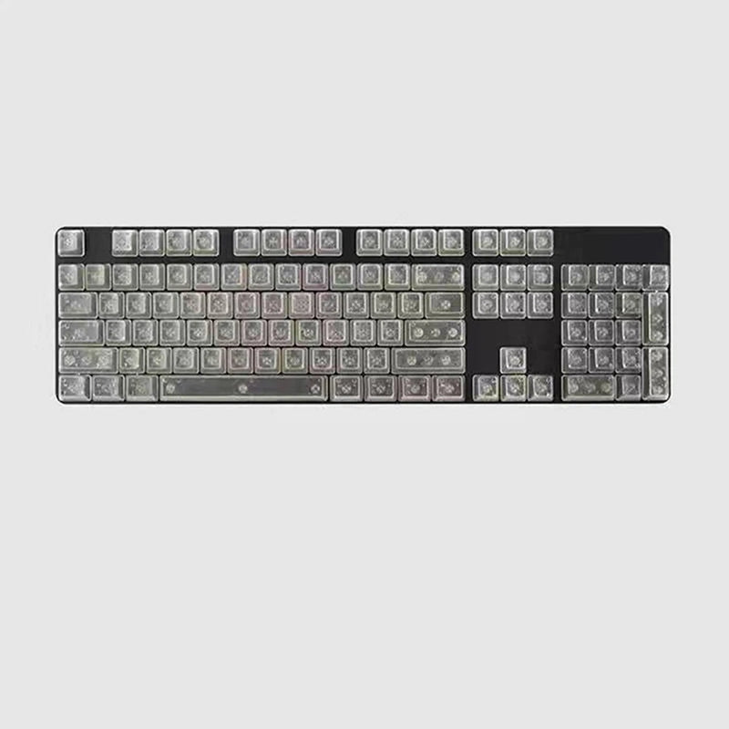 OEM Height 104 ABS Uncut Fully Transparent Mechanical Keycaps One Set JCH Model