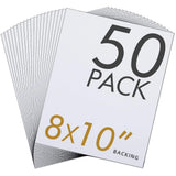 Falling in Art 50 Pack AcidFree White Backing Boards,8x10 Uncut Mat Boards Model